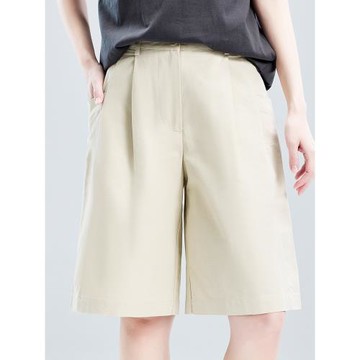 清倉高腰西裝短褲女夏2025新款直筒褲闊腿褲寬松五分褲復古中褲