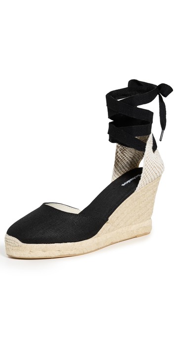 Soludos Marseille Wedge Espadrilles Noche Black 8