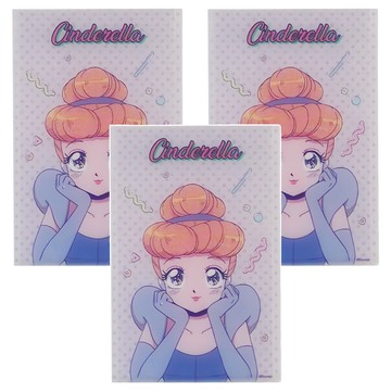 收納王妃 迪士尼折疊鏡 迷你(8 x 5.5 x 0.5cm) 3個  少女仙杜瑞拉 紫 + 藍色