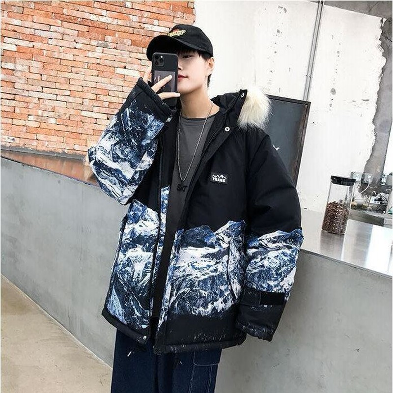 メンズファッション ジャケット 雪山柄 カジュアル ダウンジャケット メンズ ダウンコート おしゃれ 冬服 紳士服 中綿コート 黒アウター ホワイト 通販 Lineポイント最大0 5 Get Lineショッピング