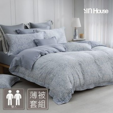 IN-HOUSE-80支天絲棉薄被套床包組(靜謐微光-雙人)