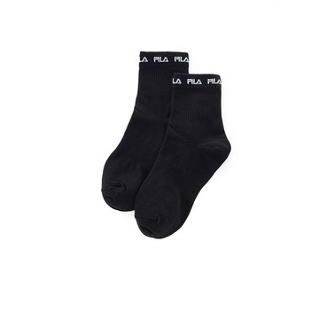 FILA 基本款棉質短襪-黑色 SCZ-5003-BK
