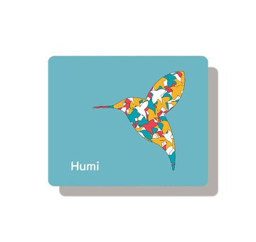 【滑鼠墊-Humi經典-花漾千鳥-紅藍 】居家辦公/療癒小物/客製化