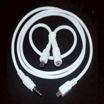 aux USB轉3.5mm音頻線公對母手機音響連接數據線t型口轉耳機延長