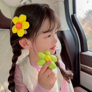 春夏兒童新款花朵發夾女童寶寶可愛超萌頭飾發卡小女孩扎頭發頭繩