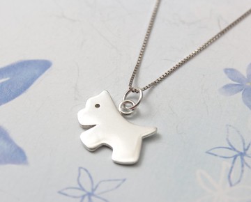 【汪汪雪納瑞】狗狗項鍊/純銀項鍊/雙面配戴