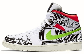 JORDAN 1 MID ALL OVER LOGOS