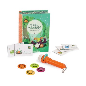 法國 Moulin Roty 故事手電筒豪華組-叢林冒險