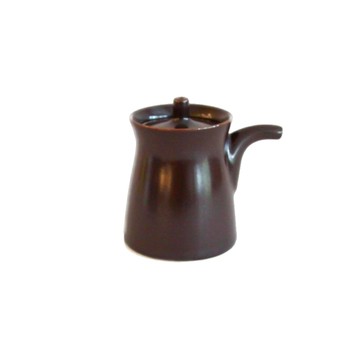 白山陶器 日本G型醬油壺-深棕-120ml