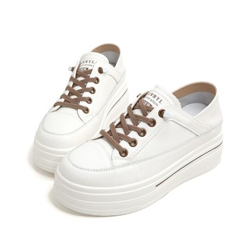 Leesa 輕甜漫步 2WAY真皮休閒鞋小白鞋