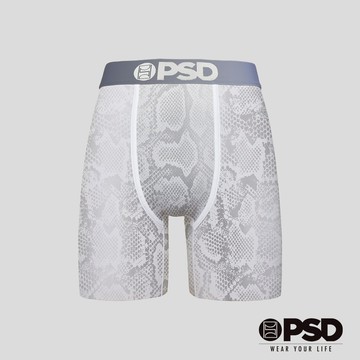 【PSD Underwear 官方旗艦店】ANIMAL- 平口四角褲-銀色小龍-白色