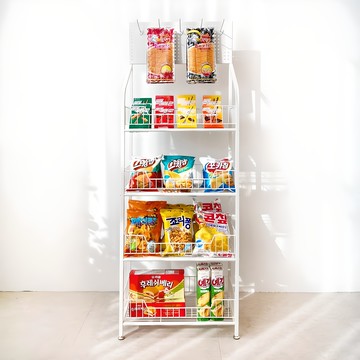 STORE 91 零食收納架  4層  白色  50 x 140 x 27 cm