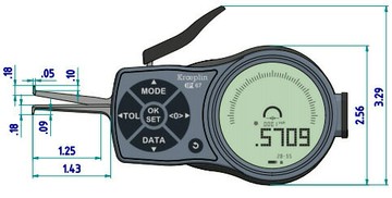 卡規 內卡規 工業用卡規 精密五金器具保障德國kroeplin數顯內徑卡規 L107P3