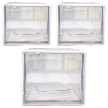 壁掛雙開收納盒 迷你小物收納 左右可開 白色 10.3x6.5x5.5cm  3個