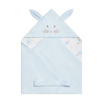 奇哥 比得兔紗布包巾 安撫包巾/新生兒包巾/包被/蓋毯/蓋被/寶寶毯/嬰兒毯  藍色  75 x 75cm