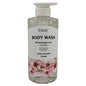 ESNIE伊絲妮 水光淨痘型輕柔香氛胺基酸沐浴乳 花見與櫻香氛 溫和潔淨 保濕  580ml  1瓶