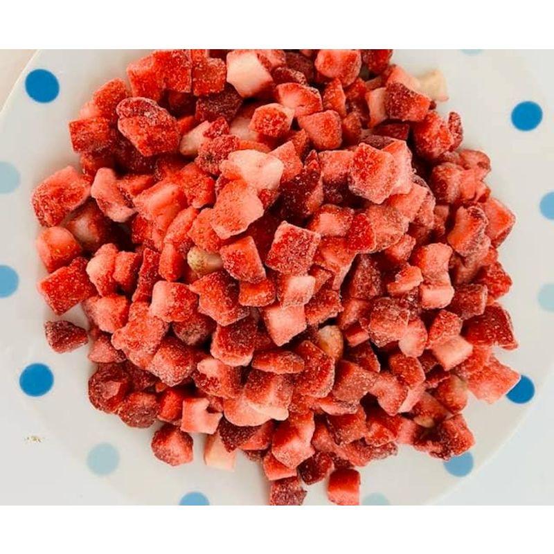 KIMONO FRUITS冷凍いちごダイスカット 2ｋｇ（1000g×2）（メキシコ産または、チリ産） 冷凍いちごダイスカット 冷凍ストロベ