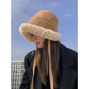 加絨加厚女款學生東北漁夫帽子