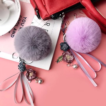 [台灣現貨]韓版 吊飾 布藝 飾品 鑰匙圈 鑰匙扣 婚禮小物 二次進場 姊妹禮 批發 毛球 花朵 緞帶 掛件  毛絨