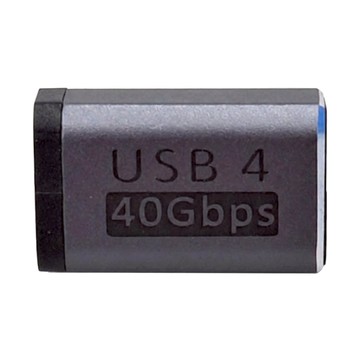 HAOWU USB4-Type-C 中彎轉接頭 40Gbps急速傳輸 60W超級快充 鋁合金 HAP-003  1個  深灰色