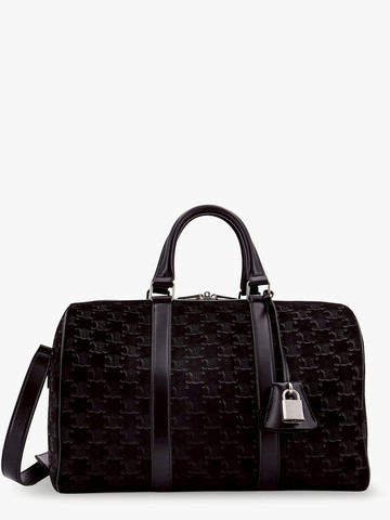 Boston large suede handbag with triomphe engraving - CELINE - gender_Woman