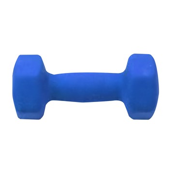 三次方 塑身小啞鈴 3Kg 藍色 鑄鐵+PVC材質 居家健身 六角設計 手臂肌肉訓練  1個