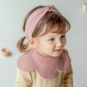 Happy Prince 韓國製 Fleecy馬卡龍雙面嬰兒童花瓣圍兜 - 紫色Purple