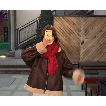 純色針織毛線圍巾女秋冬季加厚保暖情侶灰色圍脖男百搭披肩潮