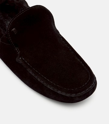 Tod's Gommino shearling-lined suede driving shoes