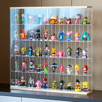 【多層防塵收納】手辦展示架 盲盒收納架 樂高展示盒 亞克力透明 多層疊加 泡泡瑪特專用 潮玩收藏展示