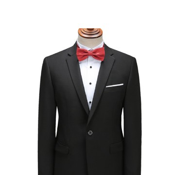 【拉福】亮面新郎結婚領結糾糾(中紅)