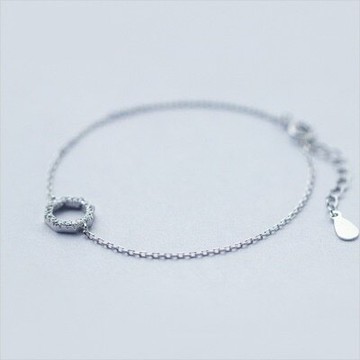 925純銀手鍊 鑲鑽手環-百搭風潮時尚經典情人節生日禮物女飾品73dp112【獨家進口】【米蘭精品】