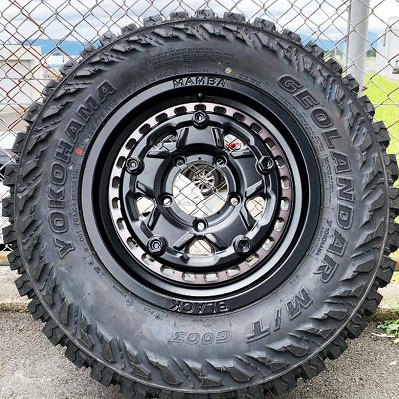 ジムニー JB64 JB23 JA BDX08 ヨコハマ ジオランダー MT G003 185/85R16 タイヤホイールセット 16インチ マ