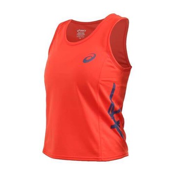 ASICS 女運動背心-吸濕排汗 運動 上衣 休閒 台灣製