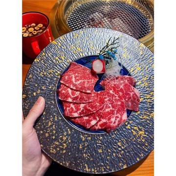 日本懷石料理陶瓷餐具圓形刺身盤壽司平盤燒鳥盤牛排盤創意烤肉盤