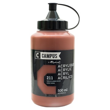 CAMPUS 康普思 壓克力顏料 N131761 211 焦茶紅  500ml  1色