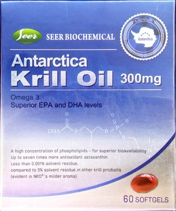 超微國際南極冰萃磷蝦精 300mg (60粒/盒)