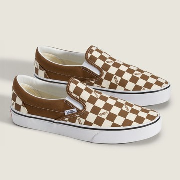 Classic Slip-On 咖啡色棋盤格滑板鞋