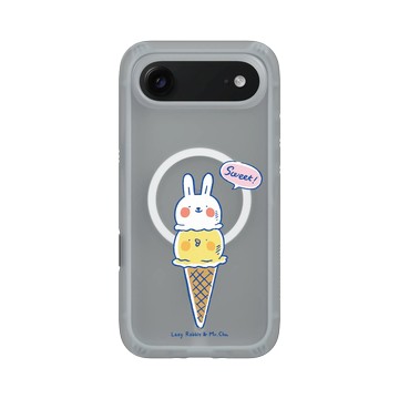 iPhone Air AirX 流變灰 - 懶散兔與啾先生 Lazy Rabbit and Mr.Chu - 冰淇淋