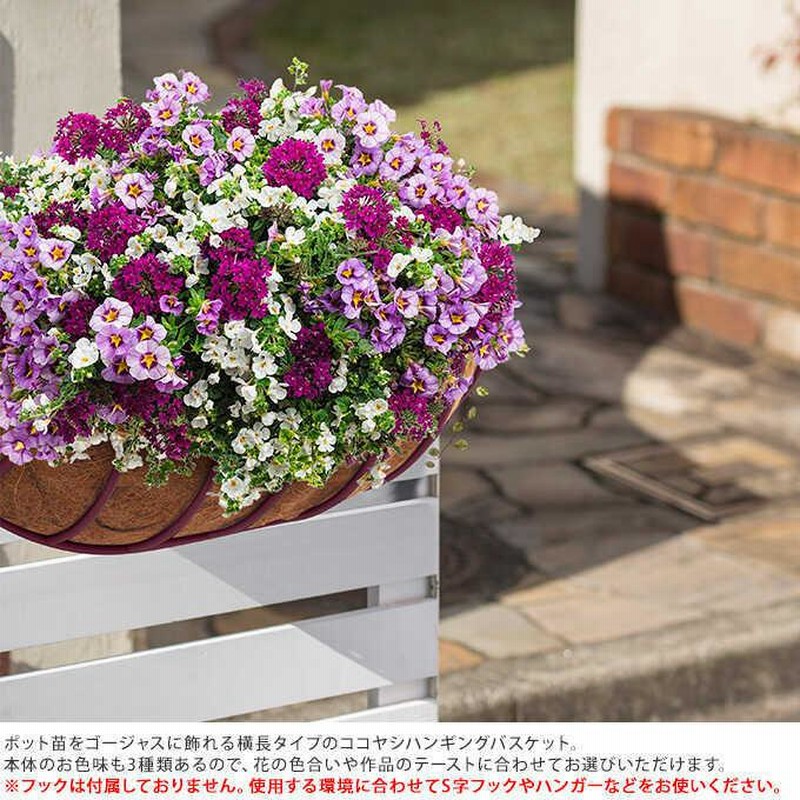 ウォール バスケット おしゃれ アイアン 引っかけ 寄せ植え プランター ガーデニング ハンギングバスケット 壁掛け ストリーム S ココヤシマット付き 通販 Lineポイント最大0 5 Get Lineショッピング