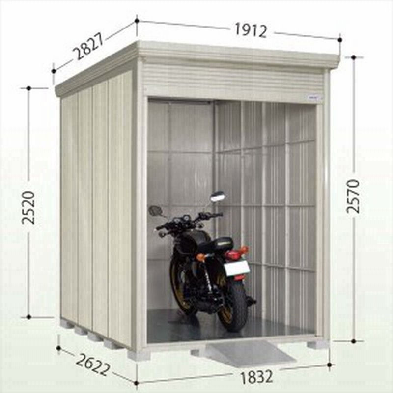 タクボ物置 バイクシャッターマン 床付き 一般型 結露軽減型 Bs Z16 自転車 バイクの盗難対策に バイクガレージ 通販 Lineポイント最大1 0 Get Lineショッピング