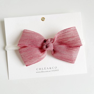 澳洲手工髮飾 Chléa & Co.-佛羅倫斯野莓色嬰兒寶寶髮帶 新生兒
