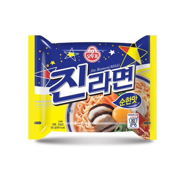 [オットギ](40個) 真ラーメン(ジンラーメン) マイルド味120g 韓国ラーメン インスタント
