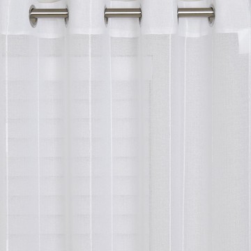 Geneva Stripe Sheer Eyelet Curtain 220cm & 250cm Drop