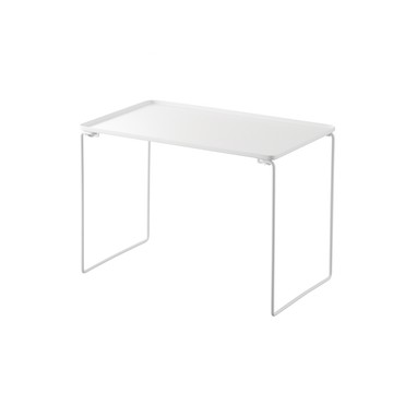 日本【YAMAZAKI】tower可折疊廚房置物架-L(白)