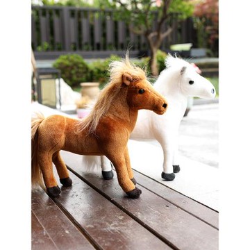 仿真馬公仔毛絨玩具拍照裝飾道具小馬駒汗血寶馬玩偶娃娃男孩禮物