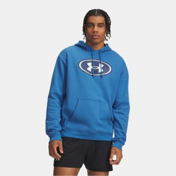【UNDER ARMOUR】UA 男 Rival Flc 長袖帽T_6013456-430