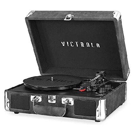 Victrola Vintage 3-Speed Bluetooth Portable Suitcase Record Player with Built-in Speakers Upgraded Turntable Audio Sound| Includes Extra Stylus Gr