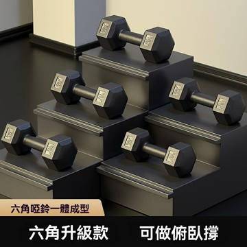 艾美仕健身房商用六角啞鈴鍛鍊臂肌多功能健身器材包膠家用小啞鈴