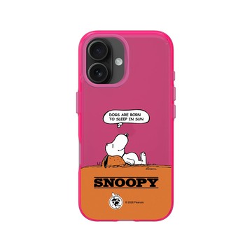 iPhone 16 Clear 粉漾桃 - 史努比 Snoopy 75th Anniversary - 75週年-休息一下